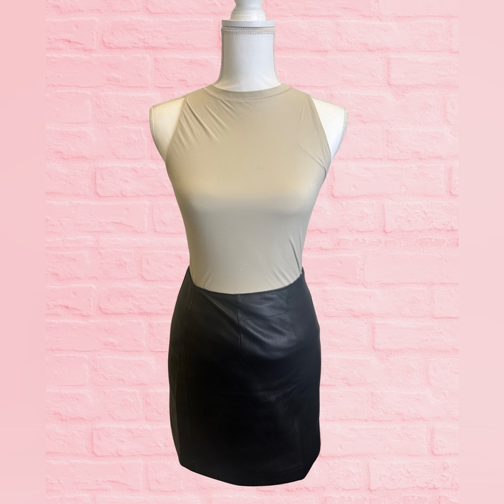 Abercrombie & Fitch Black pleather skirt